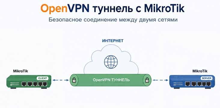Настройка OpenVPN-туннеля между роутерами MikroTik